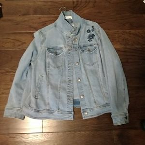 Womens floral jean jacket